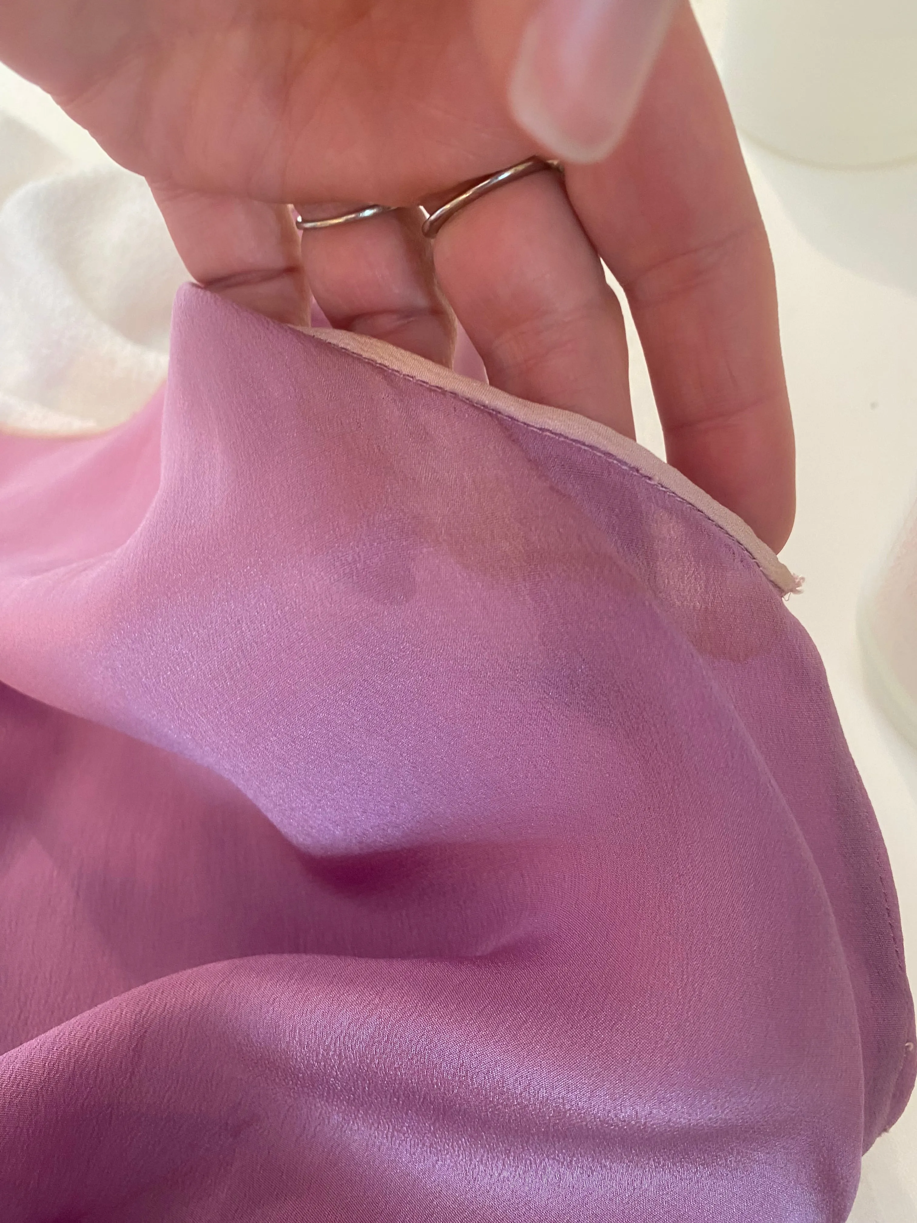 Ethereal 1920's Lavender Silk Flapper Dress With Hip Swag / Medium