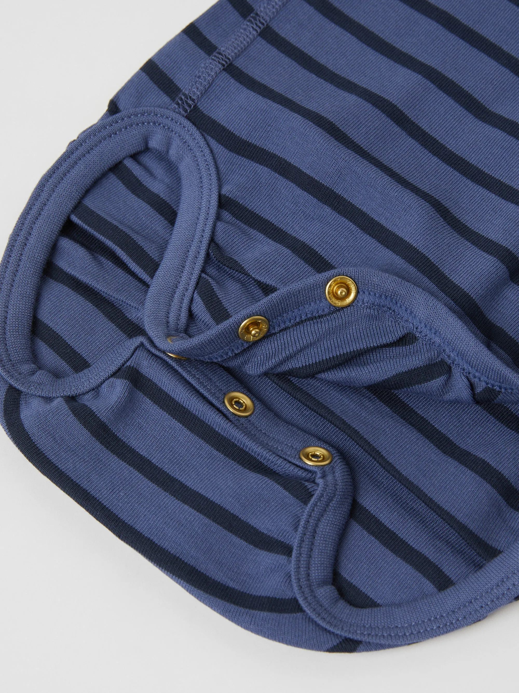 Fox Print Striped Babygrow