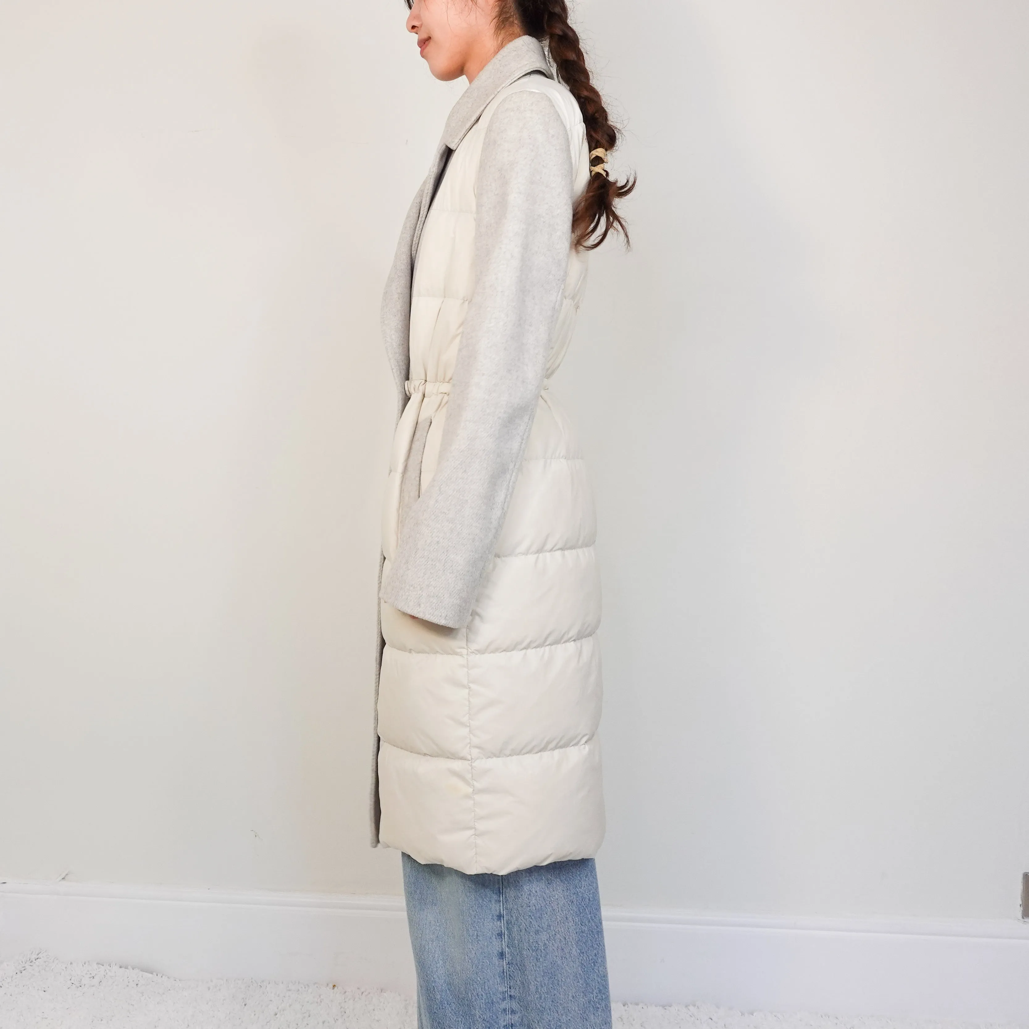 Grey padded jacket coat