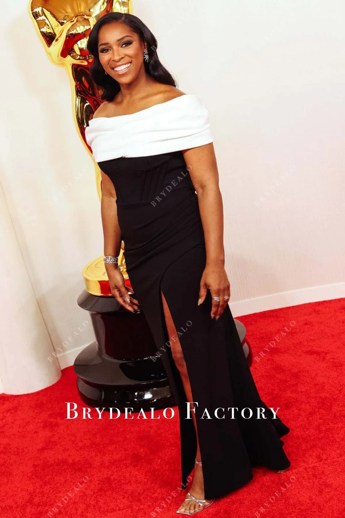 Janine Rubenstein 2024 Oscars Red Carpet Two-Tone Dress