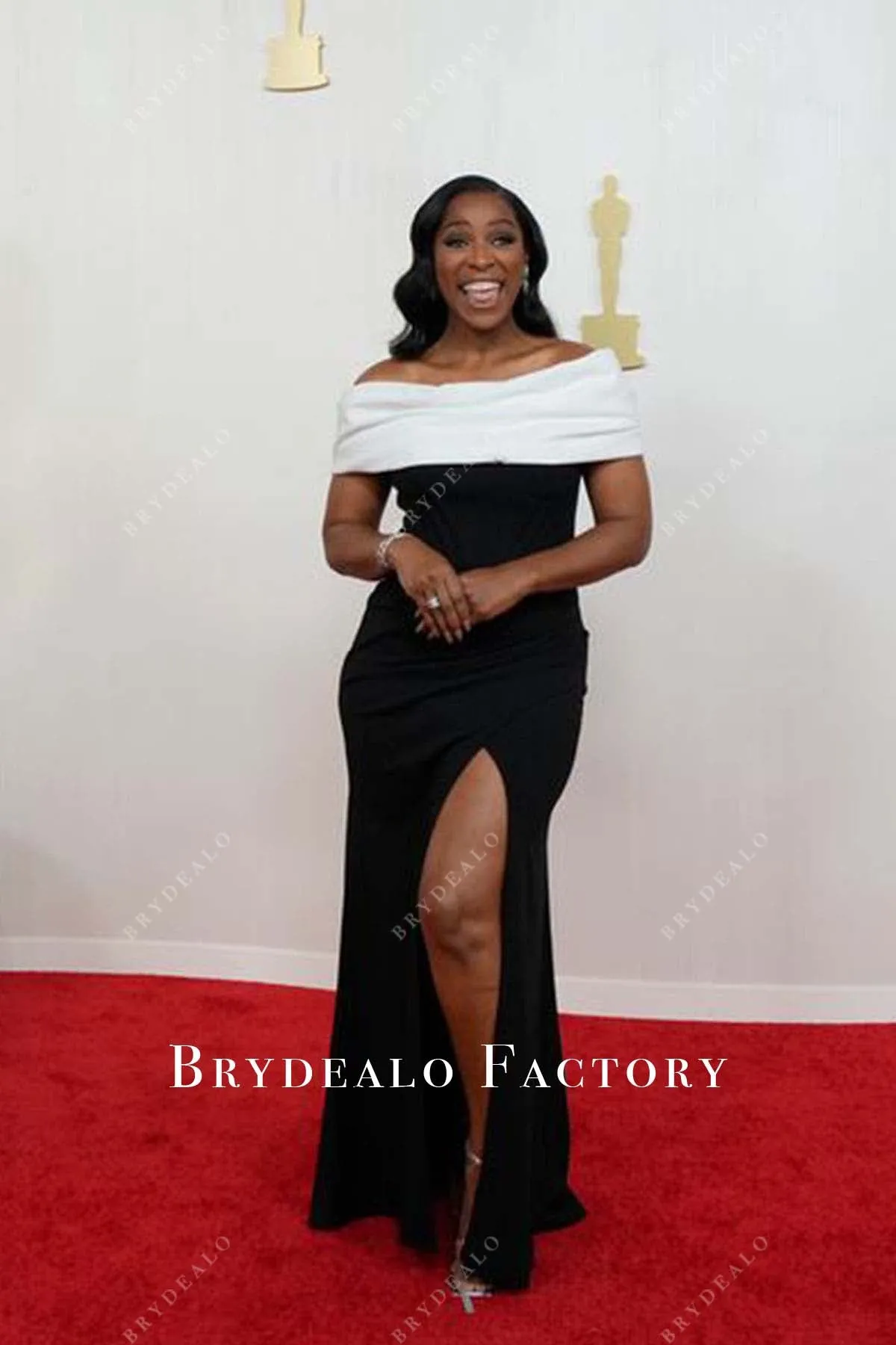 Janine Rubenstein 2024 Oscars Red Carpet Two-Tone Dress